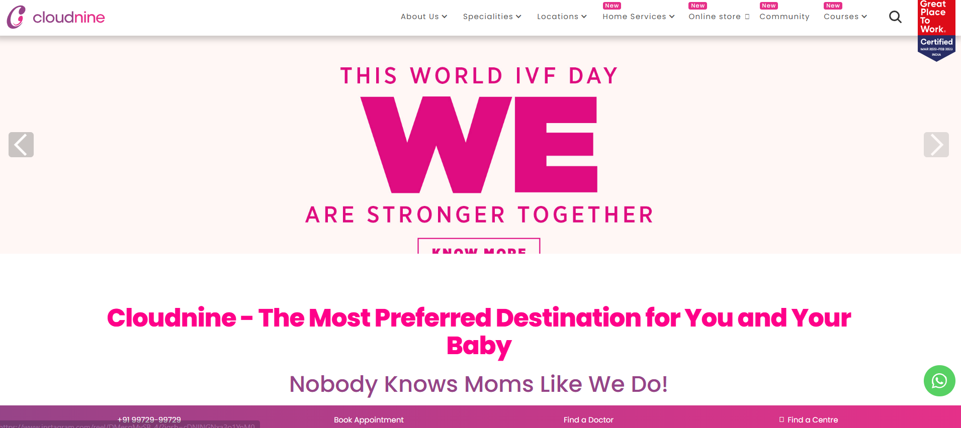 Website Revamp, SEO & PPC Campaign for IVF Services at Cloudnine 1%psyber Inc% Website