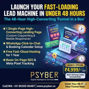 48-Hour Funnel in a Box package by Psyber, ₹4,999 + GST