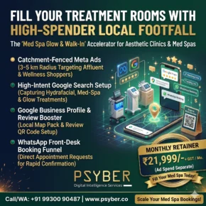 Med Spa Glow & Walk-In Accelerator by Psyber, ₹21,999 + GST / month