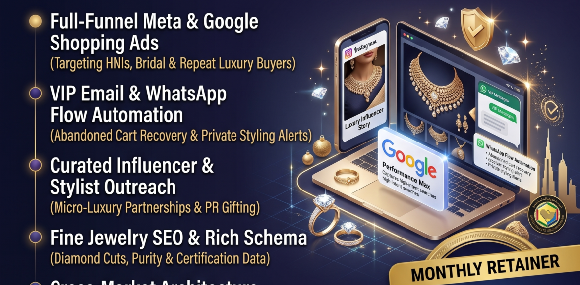 How Fine Jewelry Brands Scale High-Ticket Sales Online (India & Dubai) 1%psyber Inc% Omnichannel Luxury Growth & VIP Retention Engine by Psyber, ₹54,999 + GST per month
