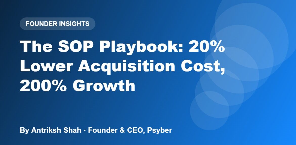 The SOP Playbook: 20% Lower Acquisition Cost, 200% Growth