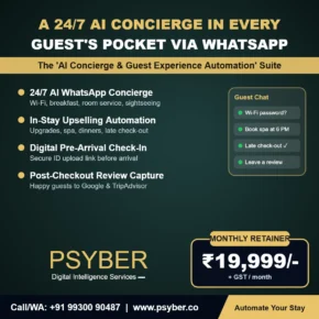 AI Concierge & Guest Experience Automation Suite by Psyber, ₹19,999 + GST / month
