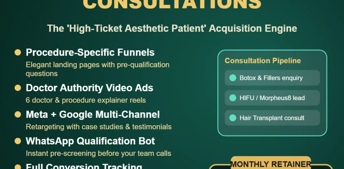 High-Ticket Aesthetic Patient Acquisition Engine by Psyber, ₹39,999 + GST / month