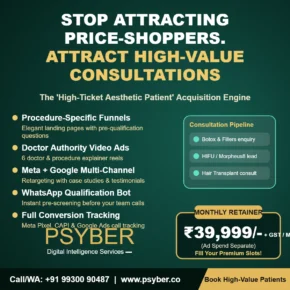 High-Ticket Aesthetic Patient Acquisition Engine by Psyber, ₹39,999 + GST / month