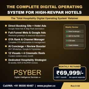 Total Hospitality Digital Operating System by Psyber, ₹69,999 + GST / month